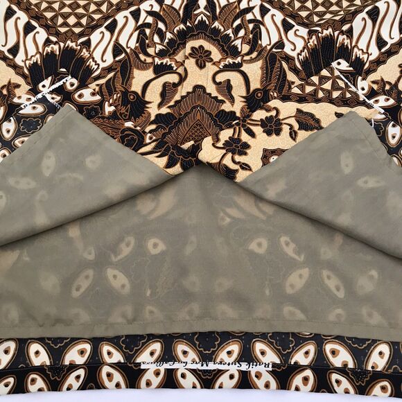 Batik Halus Long Sleeve Button Up Shirt Indra Hadi Men's XL Lined Solo Indonesia - Picture 10 of 14